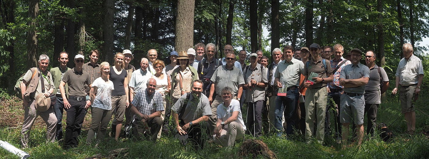 Exkursionsgruppe im Lainzer Tiergarten