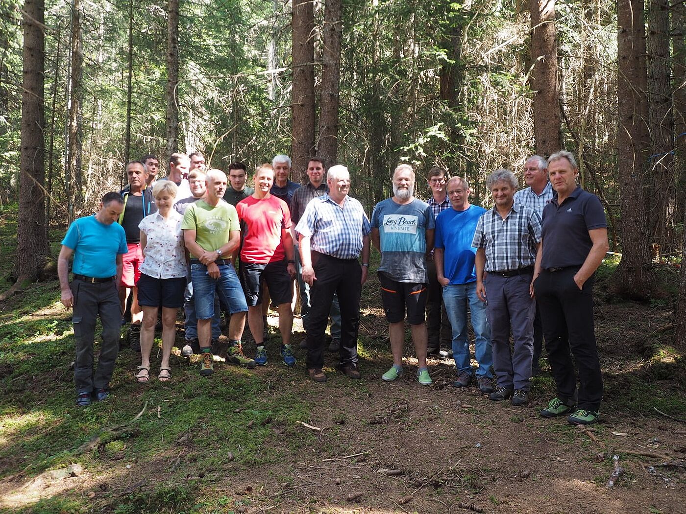 Exkursionsgruppe im Pillertal